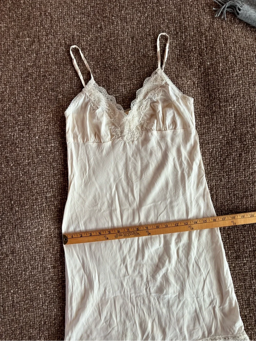 Vintage Silk Lace-Trimmed Slip - Picture 8 of 9